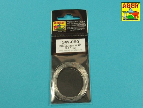 Aber SW-050 Drut cynowy o średnicy 0,50 mm długość 5m / Soldering wire diameter 0,50mm length 5m – zdjęcie 3