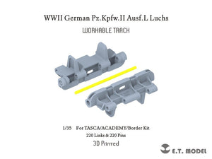 ET Modèle P35-063 Pz.Kpfw.II allemand de la Seconde Guerre mondiale Ausf.L Luchs Workable Track (imprimé en 3D) 1/35