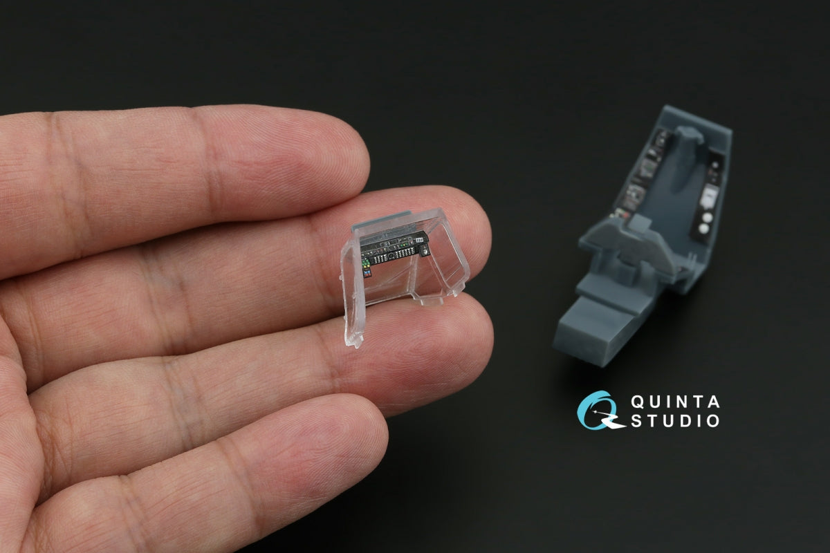 Quinta Studio QD+72252 Ka-50 (black panels) 3D-Printed &amp; coloured Interior on decal paper (HobbyBoss/ARK) (with 3D-printed resin parts) 1/72