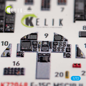 KELIK K72048 F-15C MSIP II EAGLE INTERIEUR 3D AUTOCOLLANTS POUR GWH 1/72 – immagine 8