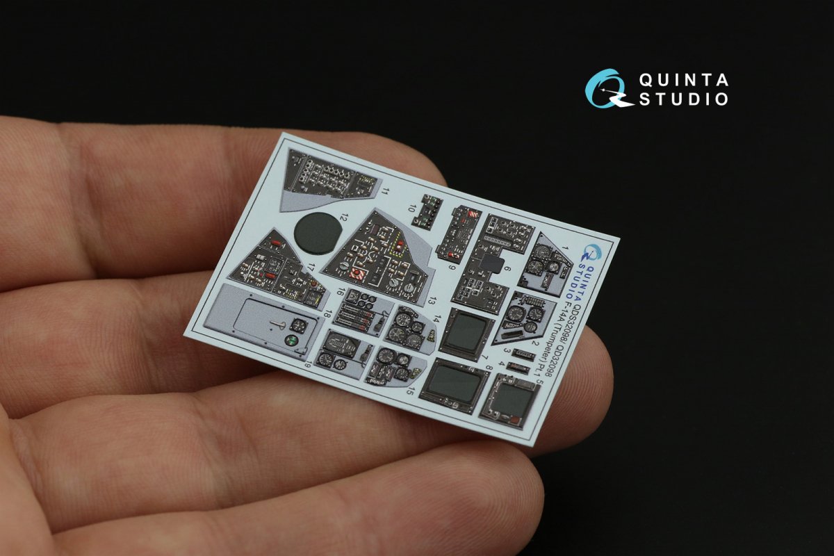 Intérieur imprimé en 3D et coloré pour F-14A (Trumpeter) - Quinta Studio QDS-32098 (petite version) 1/32 – Bild 8