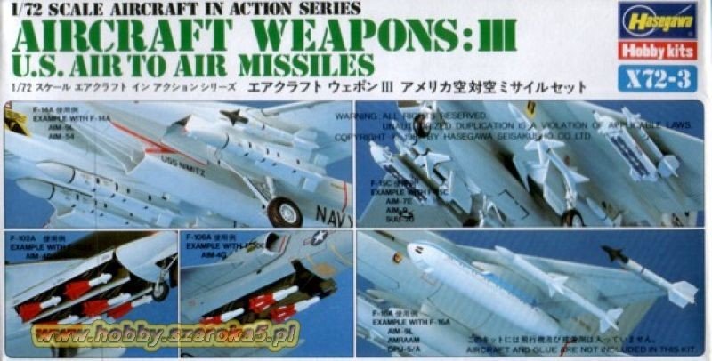 Hasegawa X72-3 Armes d&amp;#39;avions américains III (1/72)