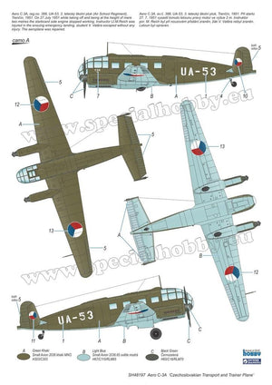 Special Hobby 48197 Aero C-3A « Avion de transport et d&amp;#39;entraînement tchécoslovaque » 1/48 – Bild 3