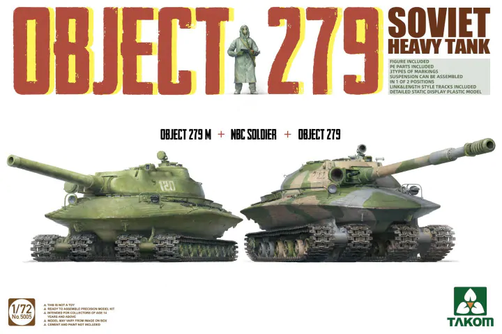 Takom 5005 Char lourd soviétique Object 279 Object 279M + Soldat NBC + Object 279 1/72
