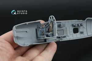 Quinta Studio QD+48616 Fairey Barracuda Pilot's Cockpit 3D-Printed &amp; coloured Interior on decal paper (Trumpeter) (with 3D-printed resin parts) 1/48