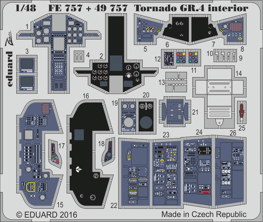 Intérieur du Tornado GR.4 Eduard FE757 REVELL 1/48 