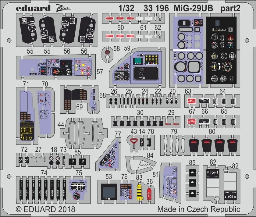 Eduard 33196 TROMPETTE MiG-29UB 1/32 – image 2