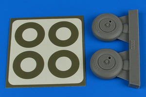 Roues (enduites) et masques de peinture Aires 2237 Spitfire Mk.IX 1/32 TAMIYA