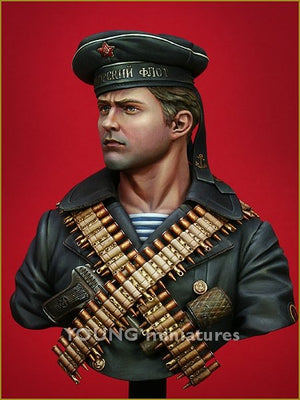 Young Miniatures YM1821 Le Diable Noir L&amp;#39;Infanterie navale soviétique pendant la Seconde Guerre mondiale 1/10 – Bild 3
