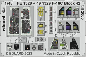 Eduard 491329 F-16C Block 42 jusqu&amp;#39;en 2005 KINETIC MODEL 1/48
