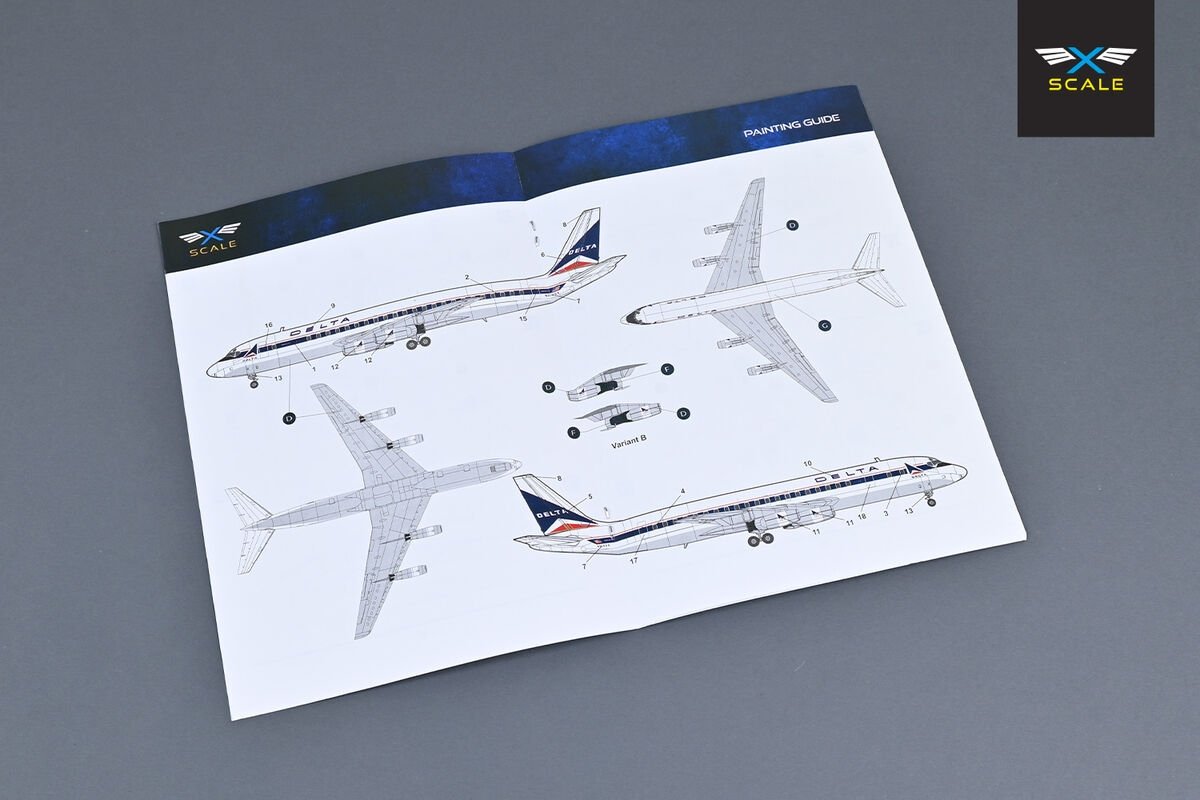 Maquette X-Scale 144001 DC-8-33 - Avion de ligne long-courrier à fuselage étroit 1/144 – immagine 2