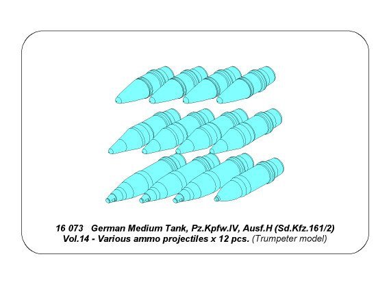 Aber 16073 Panzer IV munitions diverses de 7,5 cm x 12 pièces (1/16) – Bild 6