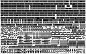 Pontos 37025FB IJN Musashi 1944 Kit de détails, pont noir charbon avancé (1/350) – imagen 14
