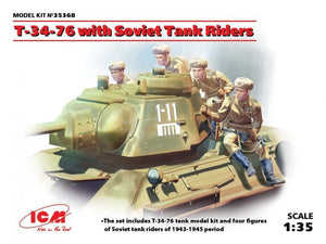 ICM 35368 T-34-76 avec cavaliers soviétiques 1/35