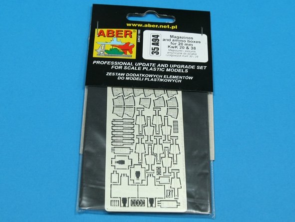 Aber 35A094 Chargeurs et boîtes à munitions pour 20 mm KwK 30 et 38, fermoirs et pinces allemands (2e choix) (1/35) – imagen 3