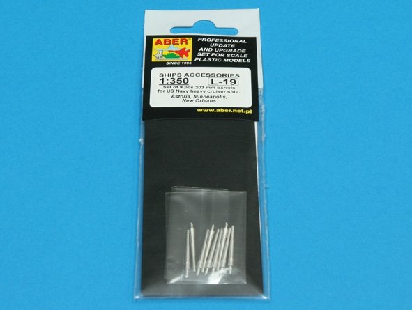 Aber 350L-19 Jeu de 9 canons de 203 mm pour canon de type Nouvelle-Orléans (1/350) – image 3