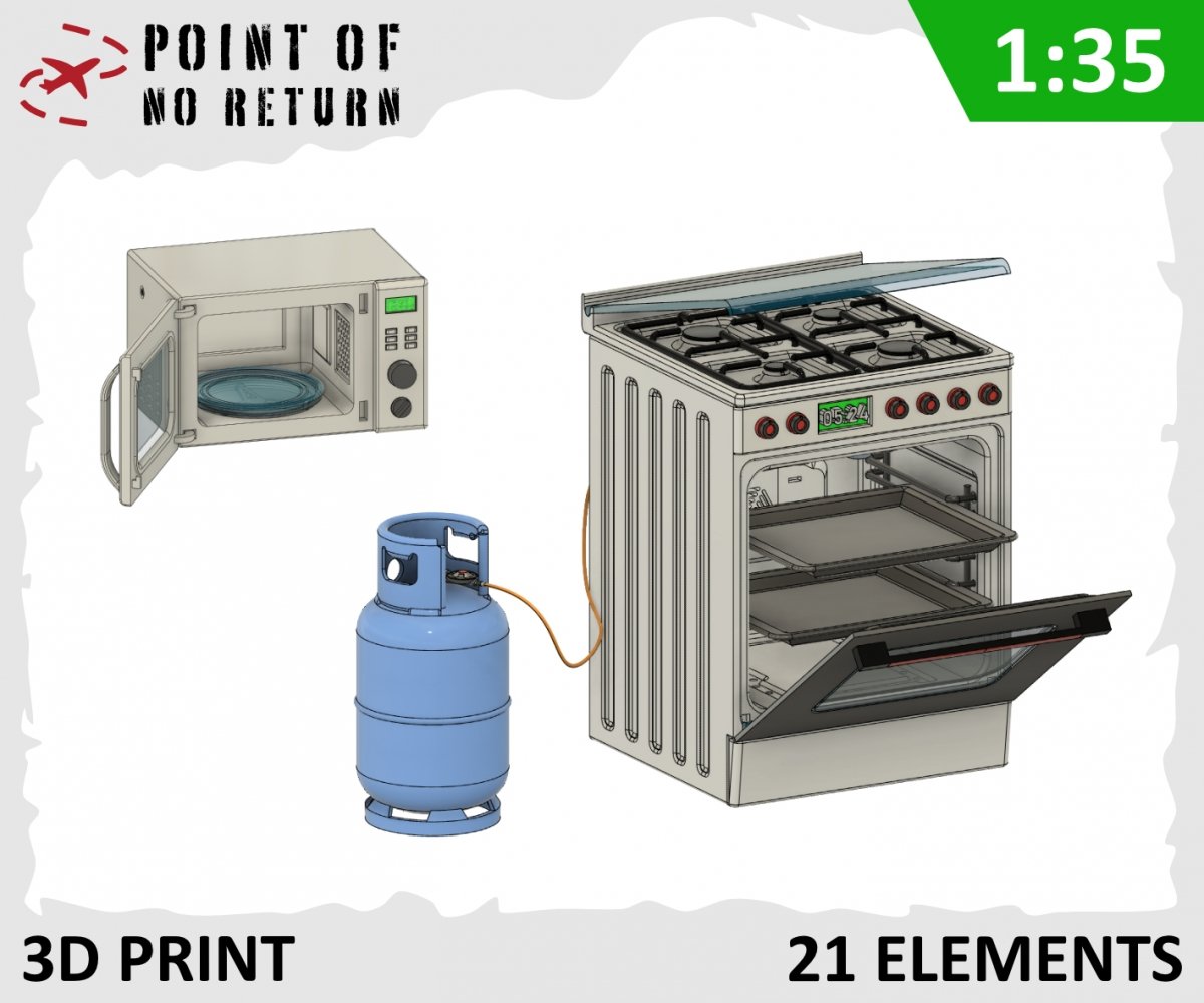 Point of no Return 3522007 Gas stove with cylinder and microwave 1/35