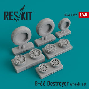 RESKIT RS48-0169 Jeu de roues pour destroyer B-66 à l&amp;#39;échelle 1/48