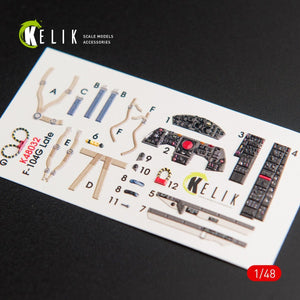 KELIK K48032 F-104G « STARFIGHTER » TYPE TARDIF DÉCALCOMANIES 3D POUR MAQUETTE HASEGAWA AU 1/48