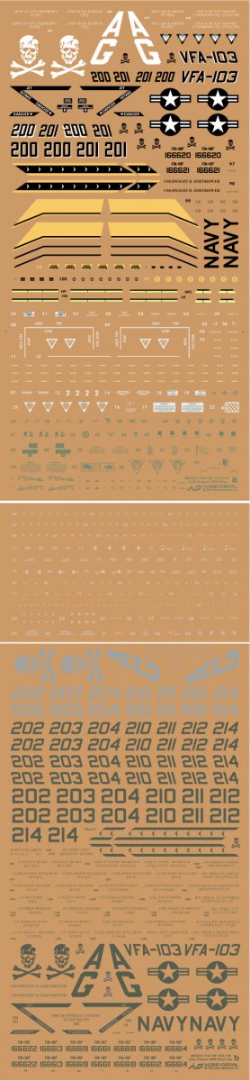 HobbyDecal AL48002V1 F/A-18F VFA-103 Jolly Rogers Mai 2006 1/48 – immagine 5