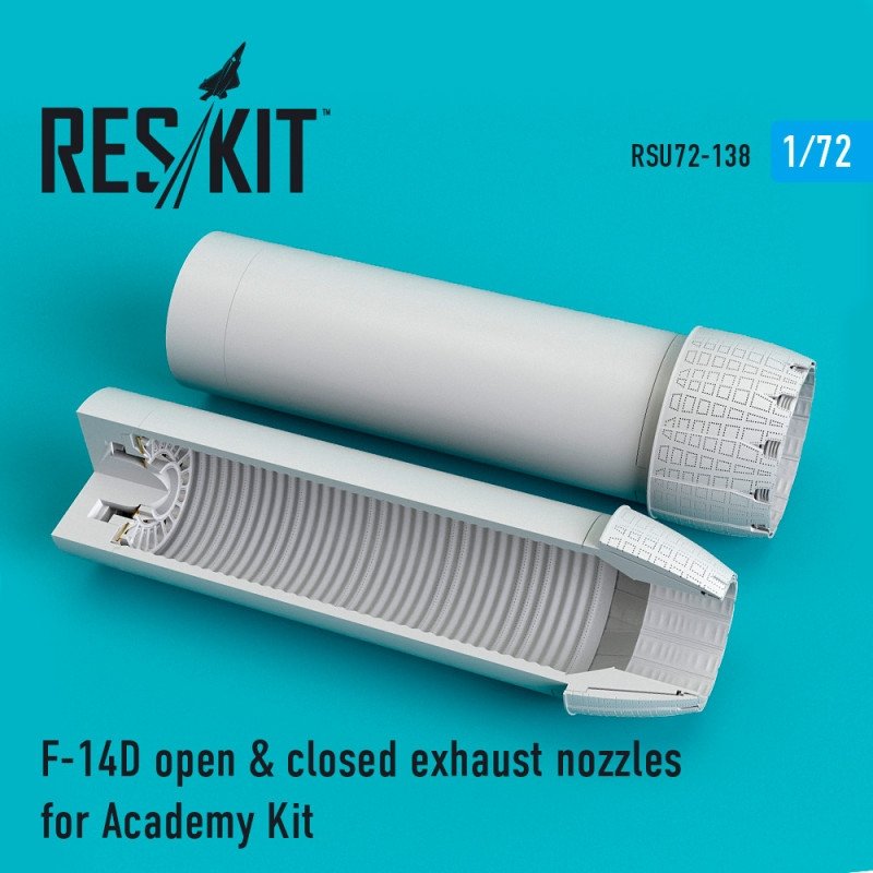 RESKIT RSU72-0138 Buses d&amp;#39;échappement ouvertes et fermées pour F-14D Tomcat (échelle 1/72) - Maquette Academy