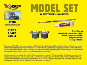 Mirage Hobby 840064 V106 Maquette de torpilleur allemand de la Première Guerre mondiale au 1/400 – image 2