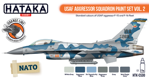 Hataka HTK-CS30 ORANGE LINE – Coffret de peinture USAF Aggressor Squadron vol. 2 (6x17ml) – immagine 2