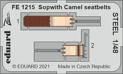 Ceintures de sécurité Eduard FE1215 Sopwith Camel en acier EDUARD 1/48