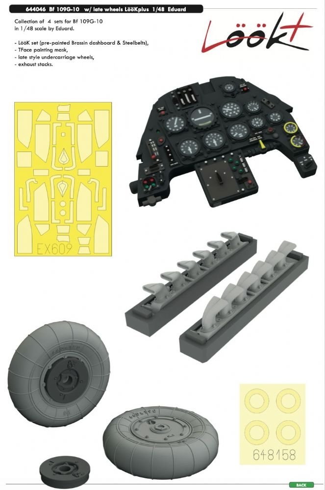 Eduard 644046 Bf 109G-10 avec roues tardives LöökPlus 1/48 EDUARD  – immagine 2