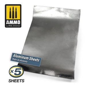 MUNITIONS de Mig Jimenez 8247 FEUILLES D&amp;#39;ALUMINIUM 280x195 mm – image 2