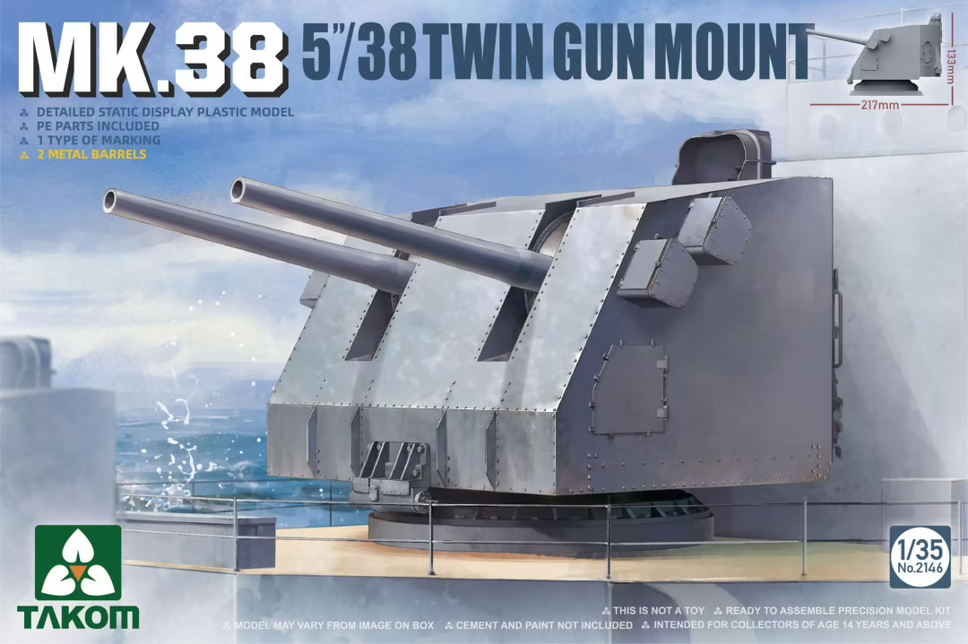 Takom 2146 MK.38 Affût double canon 5&amp;quot;/38 1/35