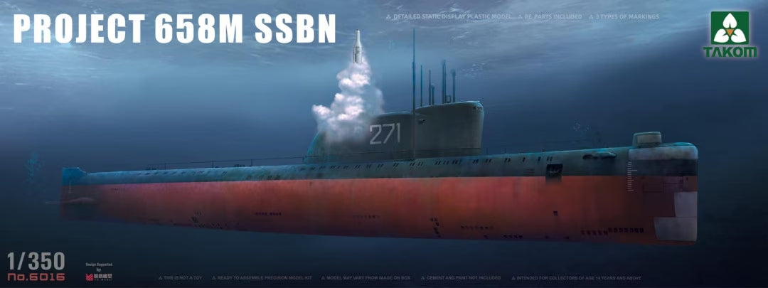 Takom 6016 Projet 658M SSBN 1/350