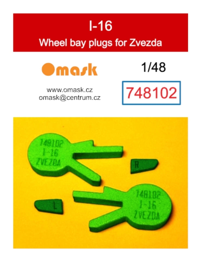 Omask 748102 Bouchons de passage de roue I-16 (pour Zvezda) 1/48