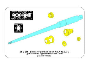 Canon Aber 35L-216 pour canon allemand de 8,8 cm Kw.K 43 (L/71) utilisé sur le Tiger B Henschel-Turm 1/35 – imagen 3