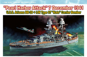 Dragon 7127 USS Arizona BB-39 + IJN Type 97 Kate Attaque de Pearl Harbor 7 décembre 1941 1/700