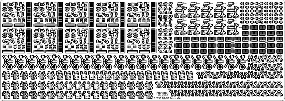 Pontos 35024FN USS BB-35 Texas 1945 Kit de détails (Pont couleur teck) 1/350 – image 11