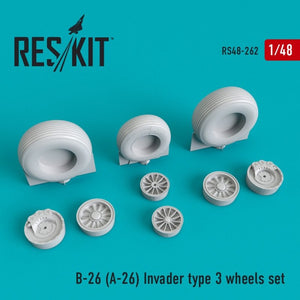 RESKIT RS48-0262 B-26 (A-26) Invader type 3 roues jeu 1/48