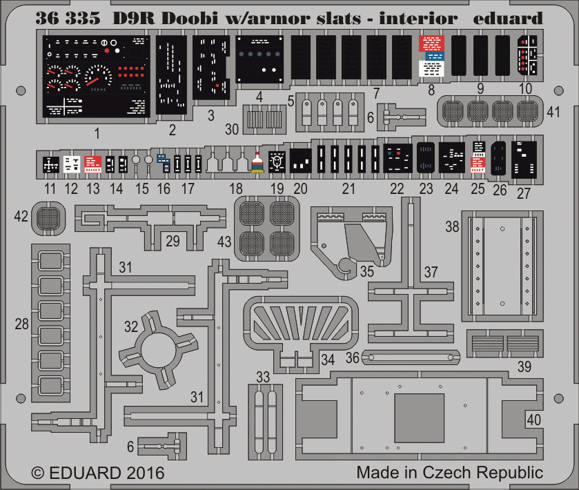 Eduard 36335 D9R Doobi avec lattes de blindage - intérieur 1/35 MENG