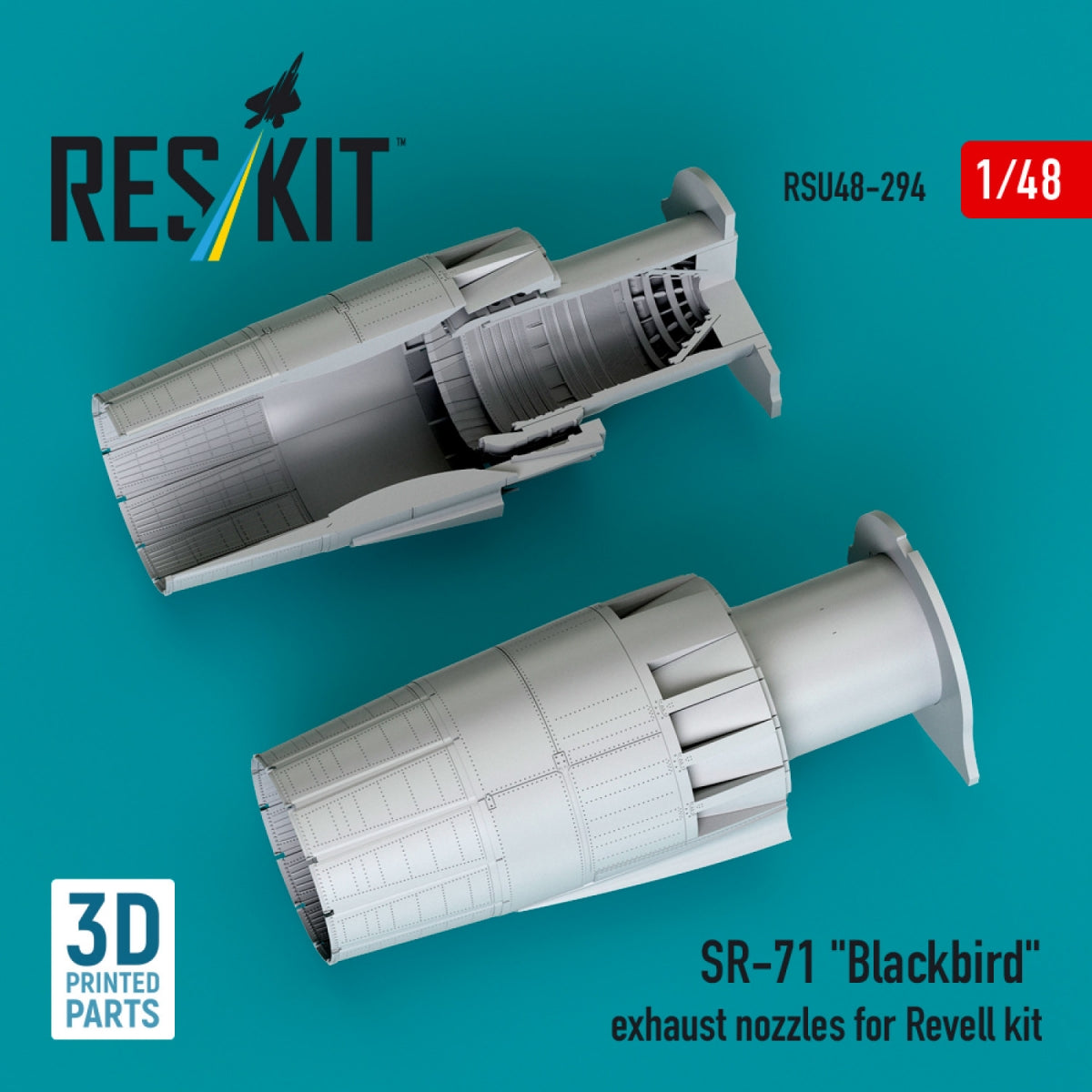 RESKIT RSU48-0294 Buses d&amp;#39;échappement SR-71 « Blackbird » pour maquette Revell (impression 3D) 1/48