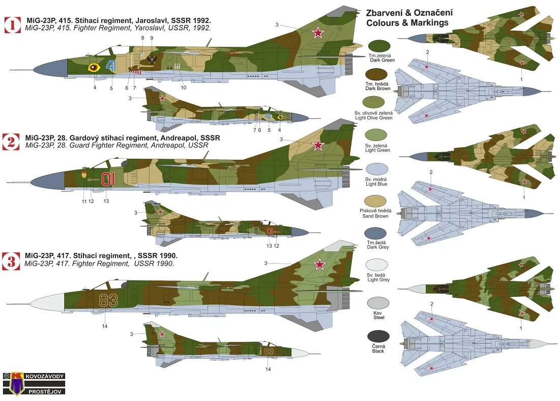 Kovozavody Prostejov KPM0286 MiG-23P « Flogger » 1/72 – image 2