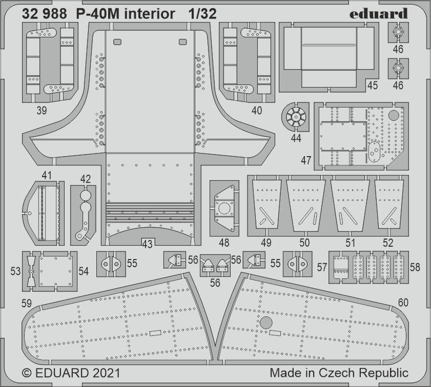 Intérieur du P-40M Eduard 32988 TRUMPETER 1/32 – immagine 2