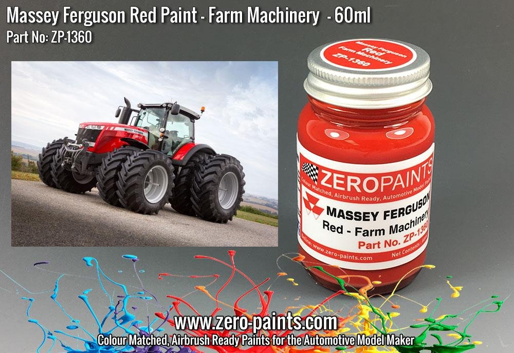 Peinture rouge Massey Ferguson Zero Paints ZP-1360, 60 ml