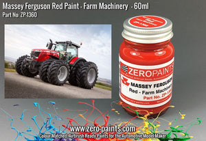 Peinture rouge Massey Ferguson Zero Paints ZP-1360, 60 ml