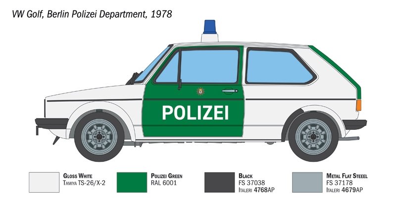 Italeri 3666 VW Golf Polizei 1/24  – image 4