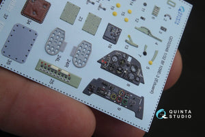 Intérieur imprimé en 3D et coloré sur papier décalcomanie Quinta Studio QD32048 Bf 109E-3 (pour maquette Eduard) 1/32 – immagine 4