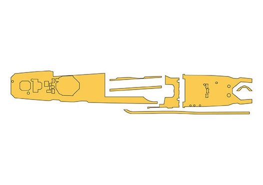 Hasegawa QG70 (72170) Linoleum Masking Sheet fo Yugumo Class 1/700