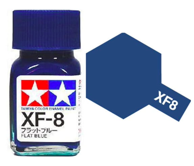 Peinture émail Tamiya XF8 Bleu mat (80308)