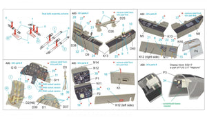 Intérieur imprimé en 3D et coloré sur papier décalcomanie Quinta Studio QD32070 Me 262B1a/U-1 (Trumpeter) 1/32 – image 12