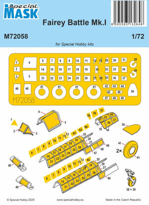 Masque Fairey Battle Mk.I Special Hobby M72058 (pour Special Hobby) 1/72