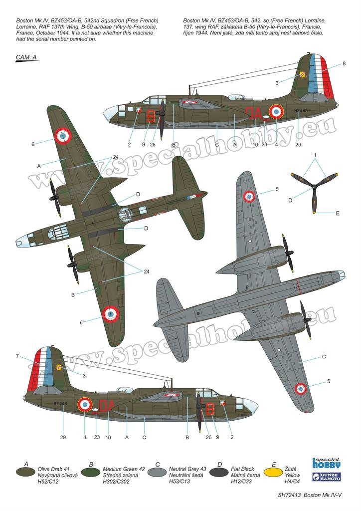Maquette Special Hobby 72413 Boston Mk. IV/V « La dernière version en service dans la RAF et les Forces françaises libres » au 1/72  – image 4